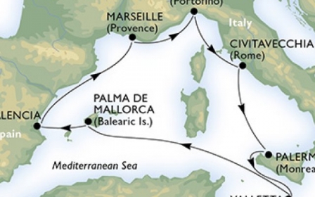 MSC PREZIOSA ile İTALYA, MALTA, İSPANYA, FRANSA